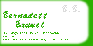 bernadett baumel business card